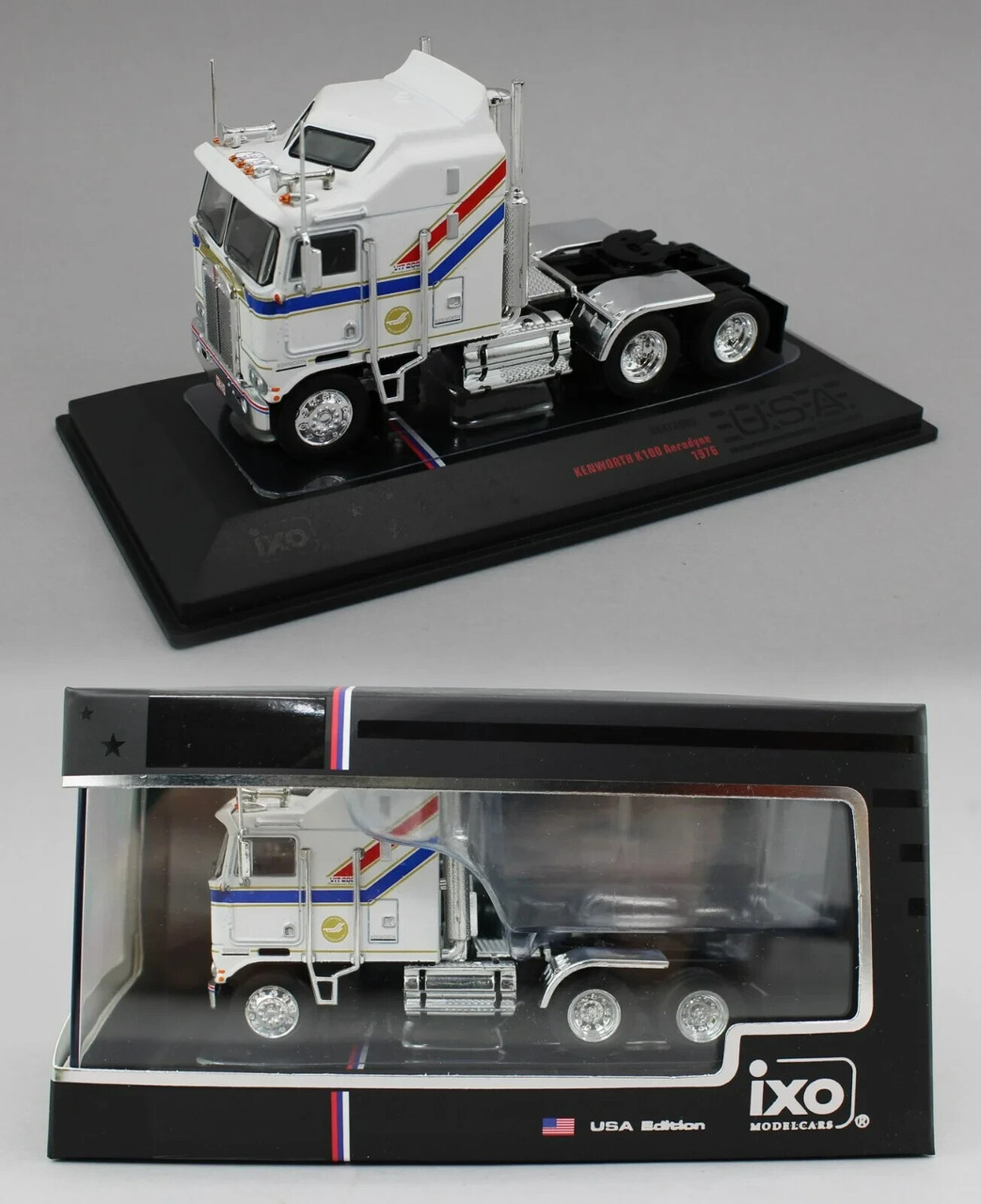 Camion Kenworth K100 Aerodyne 1976 Blanc - Modèle Réduit 1/64 Camion Kenworth K100 Aerodyne 1976 Blanc - Modèle Réduit 1/64