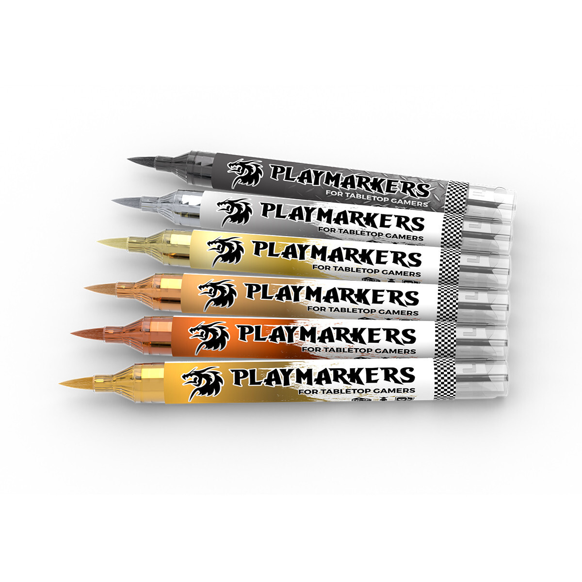 AK Interactive Play Markers FULL METAL (6pcs) #RKM105
