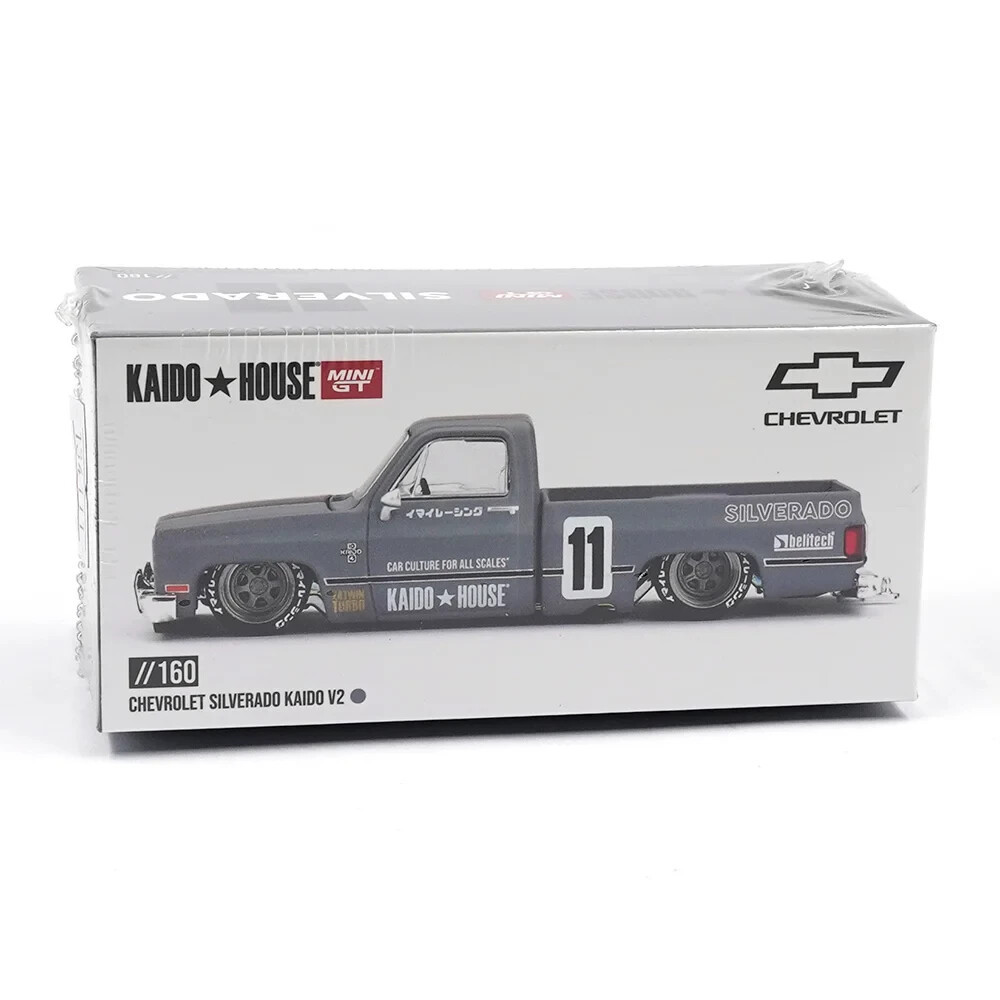 Mini GT KAIDO 1/64 CHEVY SILVERADO V2 Pick Up Truck -GRAY-