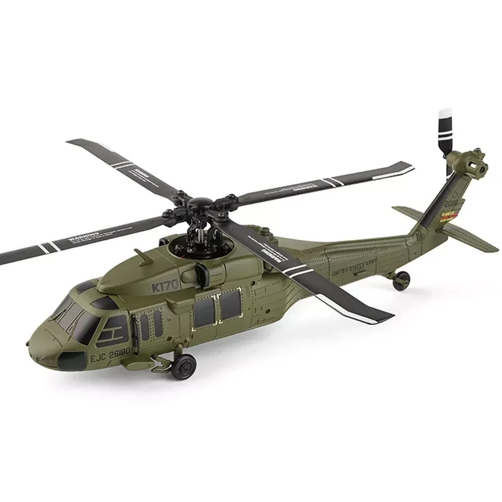 RC Micro HELICOPTER 4 Blade UH60 BLACK HAWK W/ Gyro Brushless 2.4