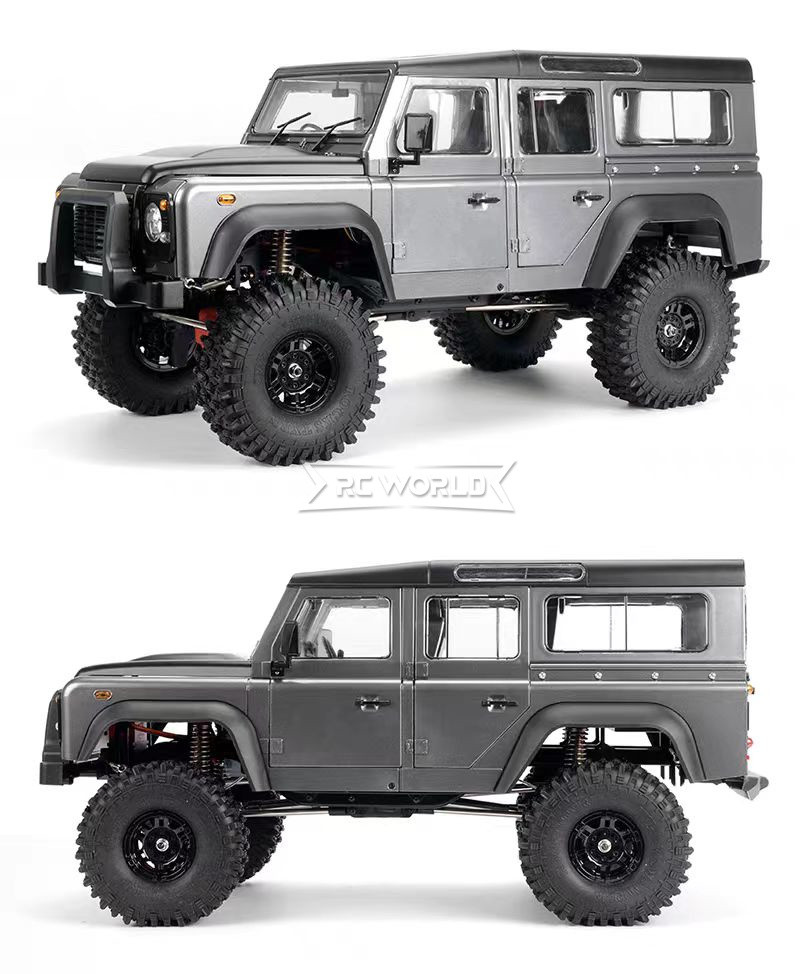 RC 1/10 LAND ROVER DEFENDER 110 4X4 2-Speed Diff Lock *RTR* -GRAY-