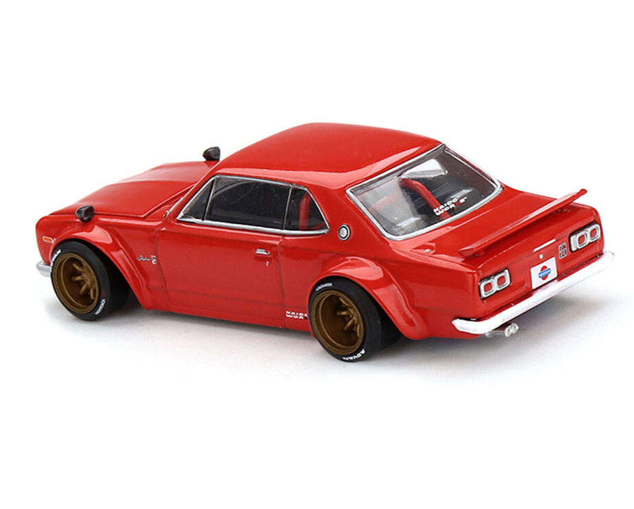 Mini GT KAIDO 1/64 NISSAN SKYLINE 2000 GTR KPGC10 Die Cast Model -RED-