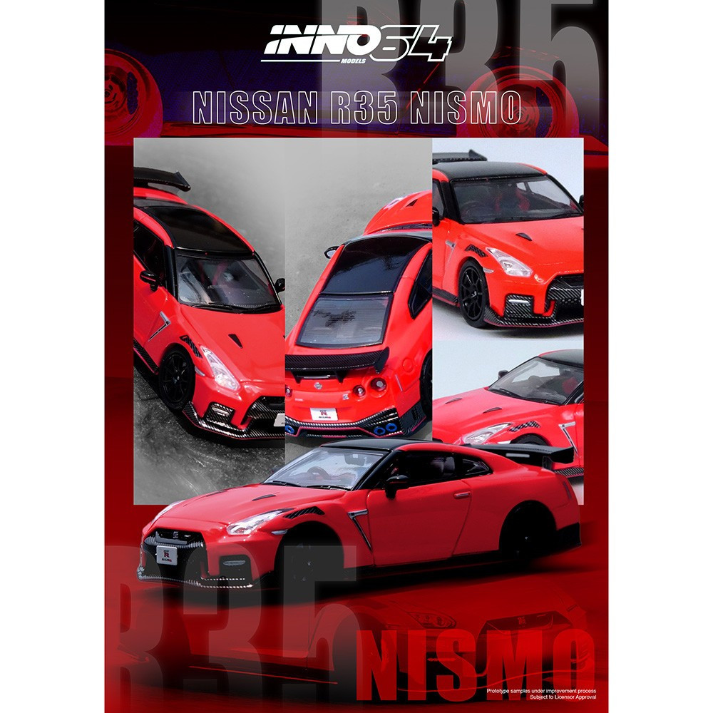 1/64 Die Cast NISSAN SKYLINE GTR R35 Nismo Model Car -RED-