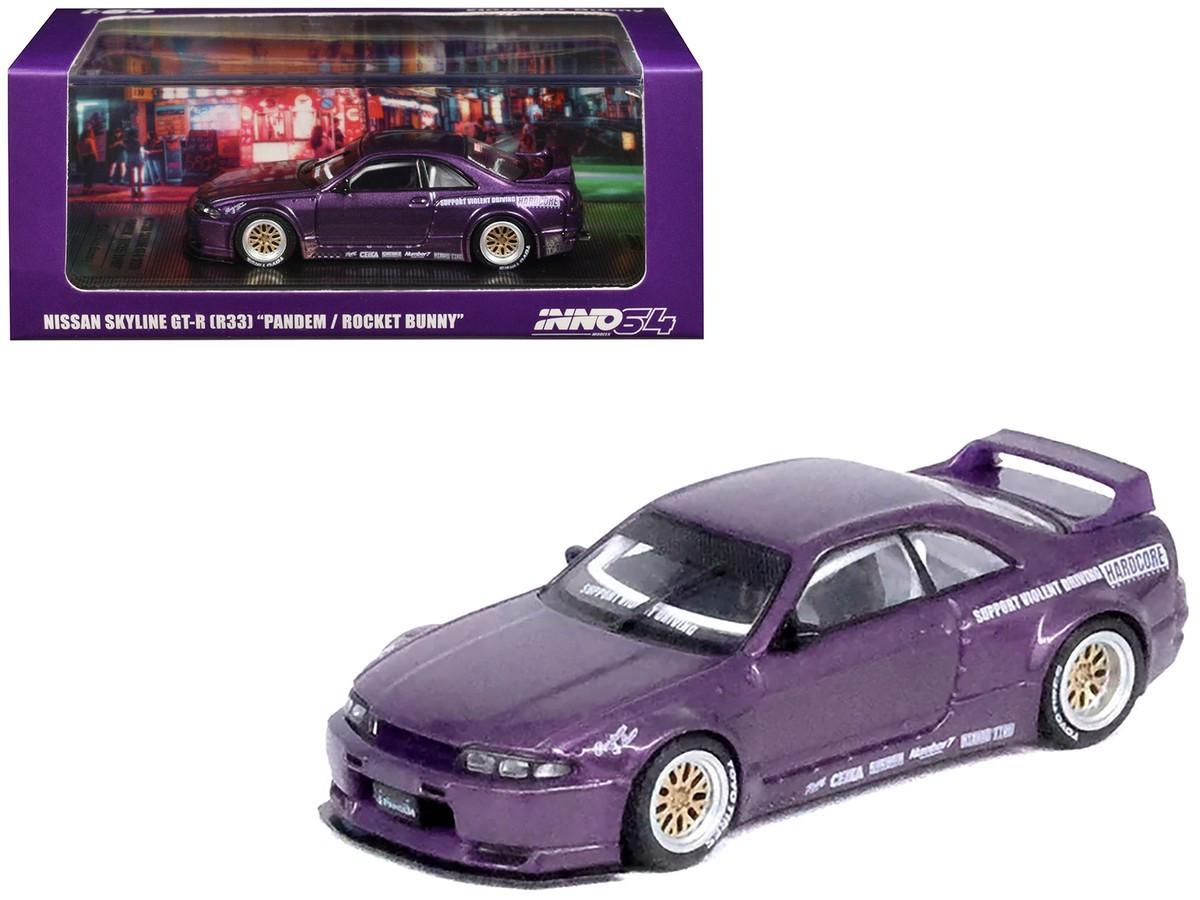 1/64 Die Cast NISSAN SKYLINE GTR R33 Pandem Rocket Bunny Model Car