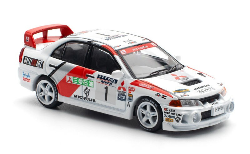 Pop 1/64 Die Cast MITSUBISHI LANCER EVO IV WRC Model Car