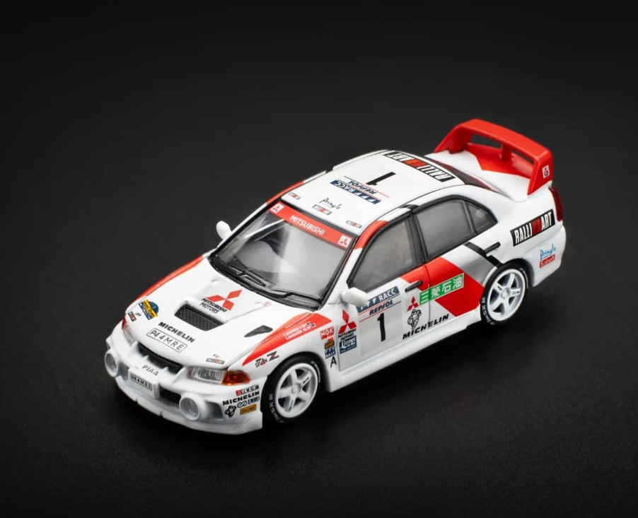 Pop 1/64 Die Cast MITSUBISHI LANCER EVO IV WRC Model Car