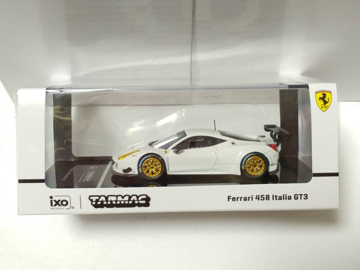 Tarmac 1/64 FERRARI 458 ITALIA GT3 Die Cast Model Car -WHITE-