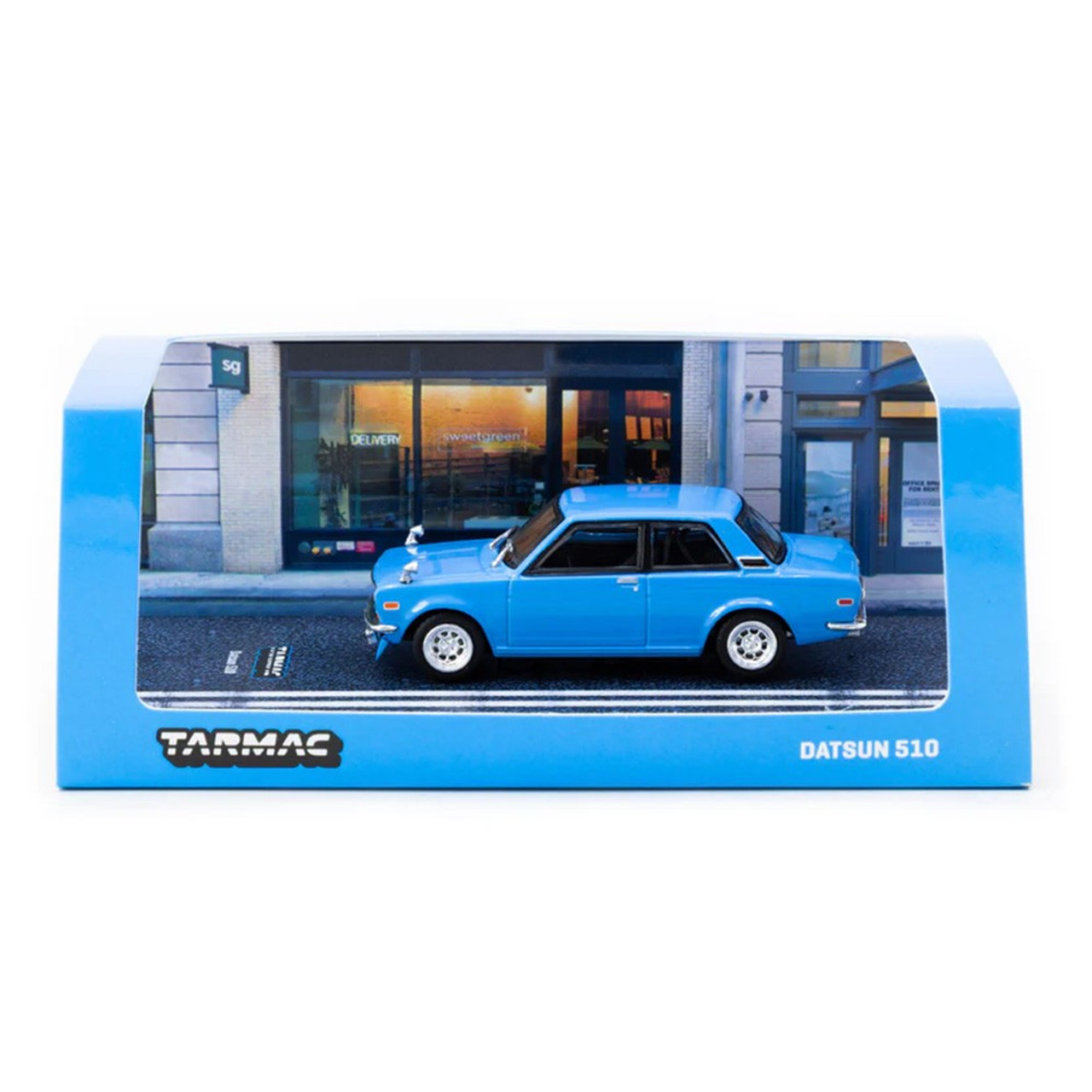 Tarmac 1/64 DATSUN 510 BLUE BIRD Die Cast Model Car -BLUE-