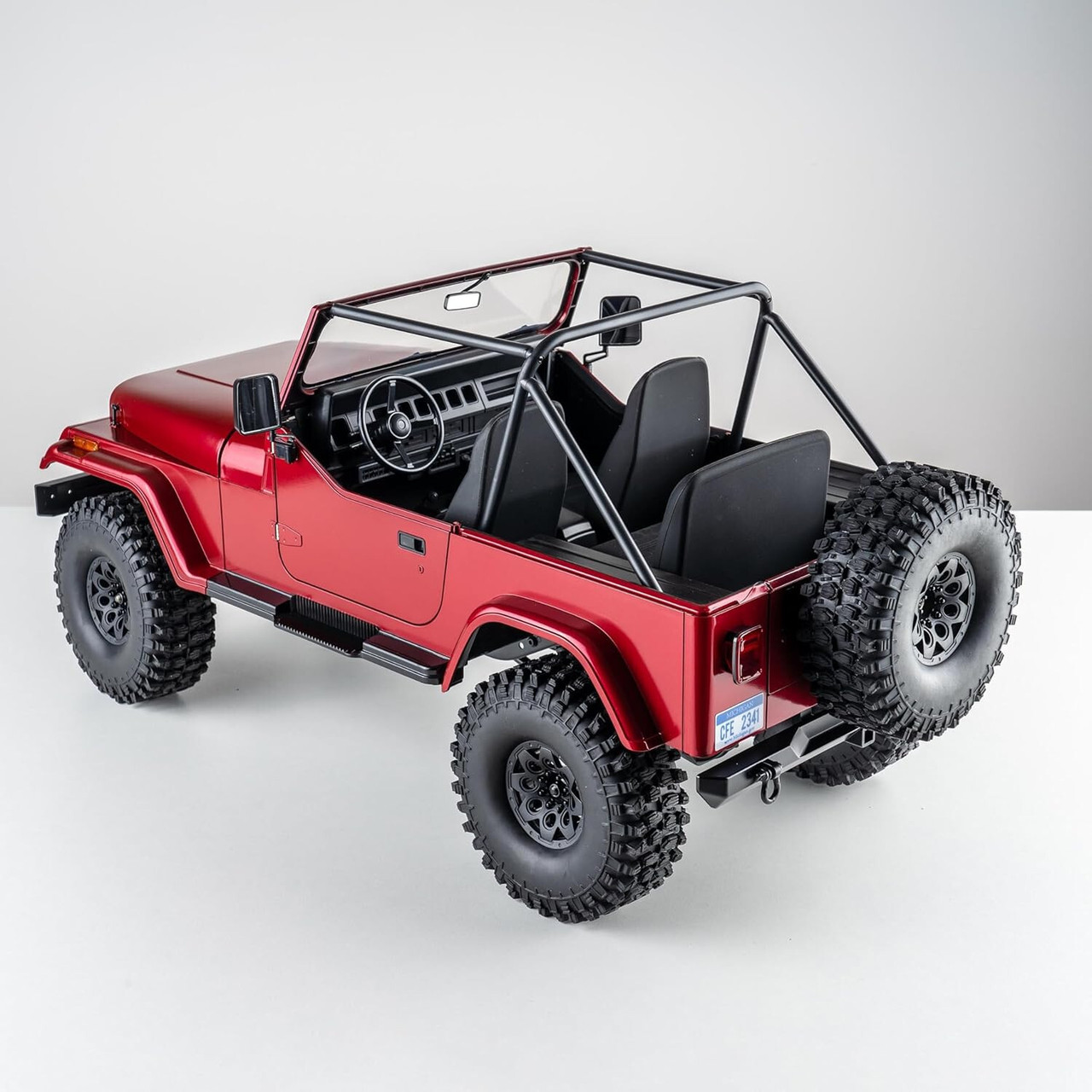 RC 1/10 JEEP WRANGLER 4X4 W/ LED Lights*RTR* -RED-