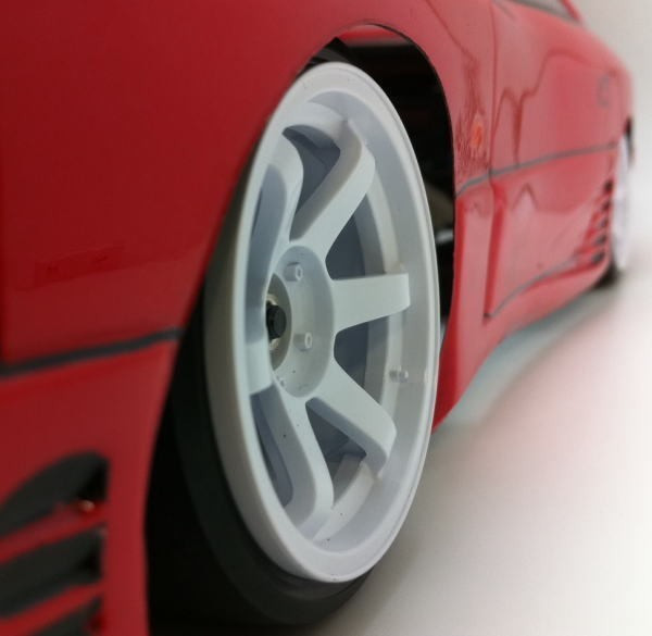 Yokomo 1/10 WHEELS 6 SPOKE TE37 (2PCS) -BLACK- 5MM Offset #TW-5313B5