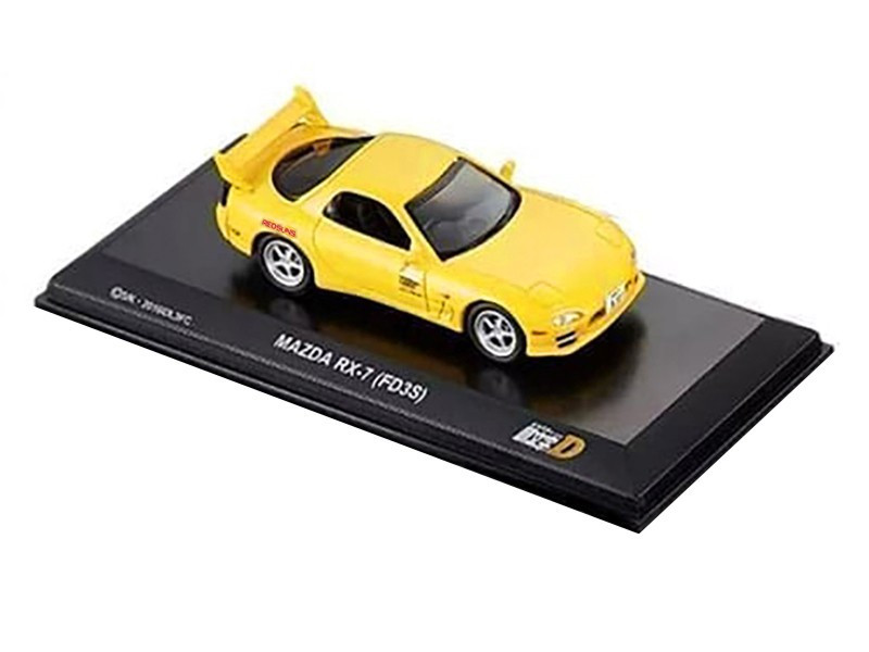 Kyosho 1/64 MAZDA RX7 FD3S *Initial D* Die Cast Model -YELLOW-