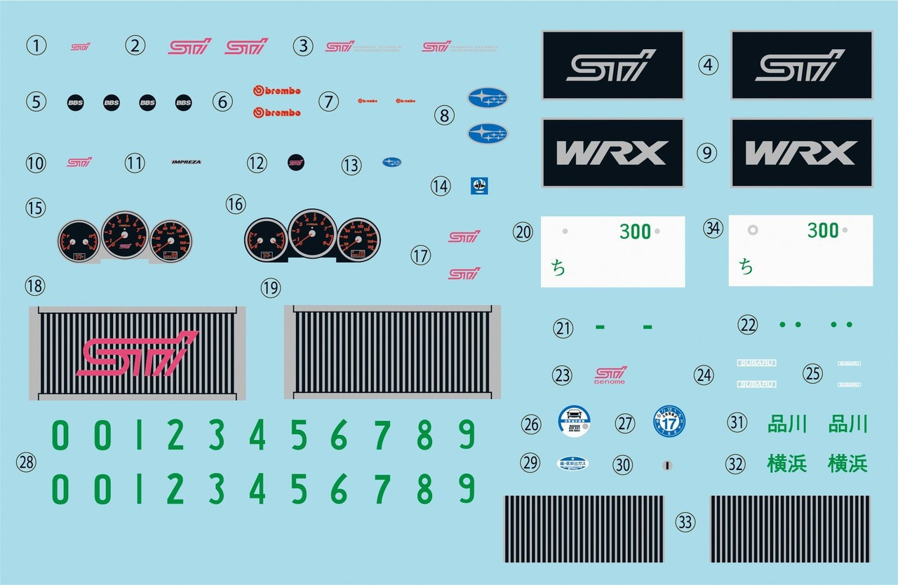 Fujimi 1/24 Subaru Impreza Sedan WRX Sti Spec C Plastic Model Kit