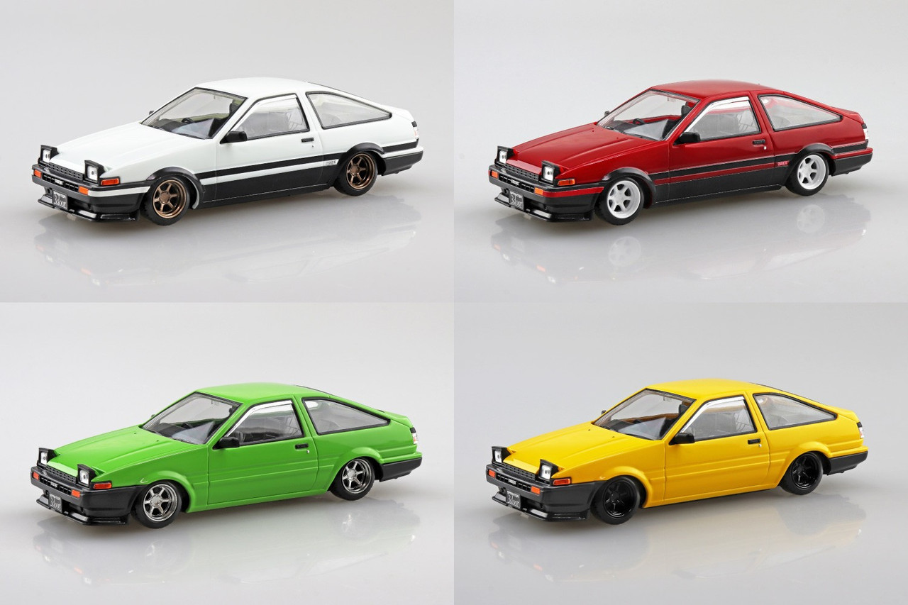 Aoshima 1/32 TOYOTA SPRINTER TRUENO Custom Wheels Snap Model Kit *RED*
