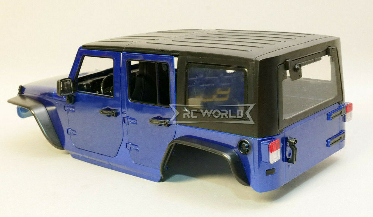 1/10 Scale JEEP WRANGLER RUBICON Hard Body Shell 4 Door -RED-