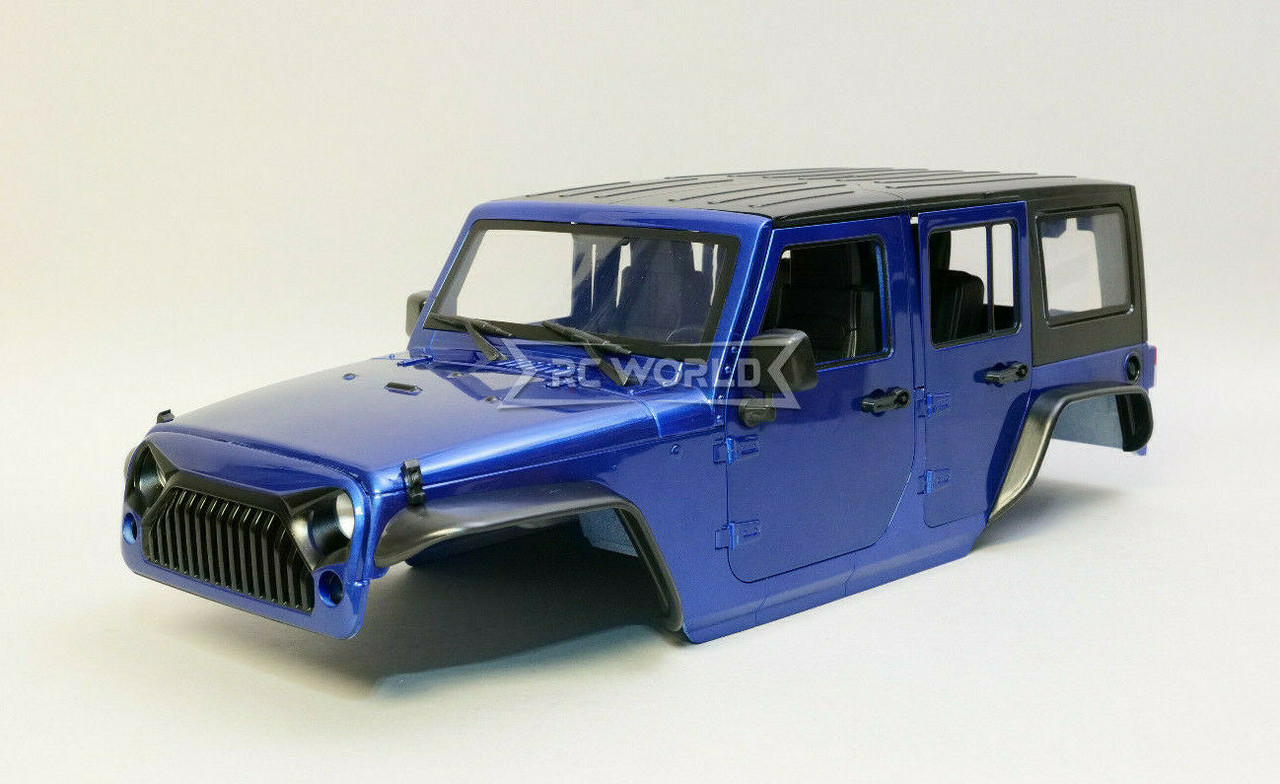 1/10 Scale JEEP WRANGLER RUBICON Hard Body Shell 4 Door -GREEN-