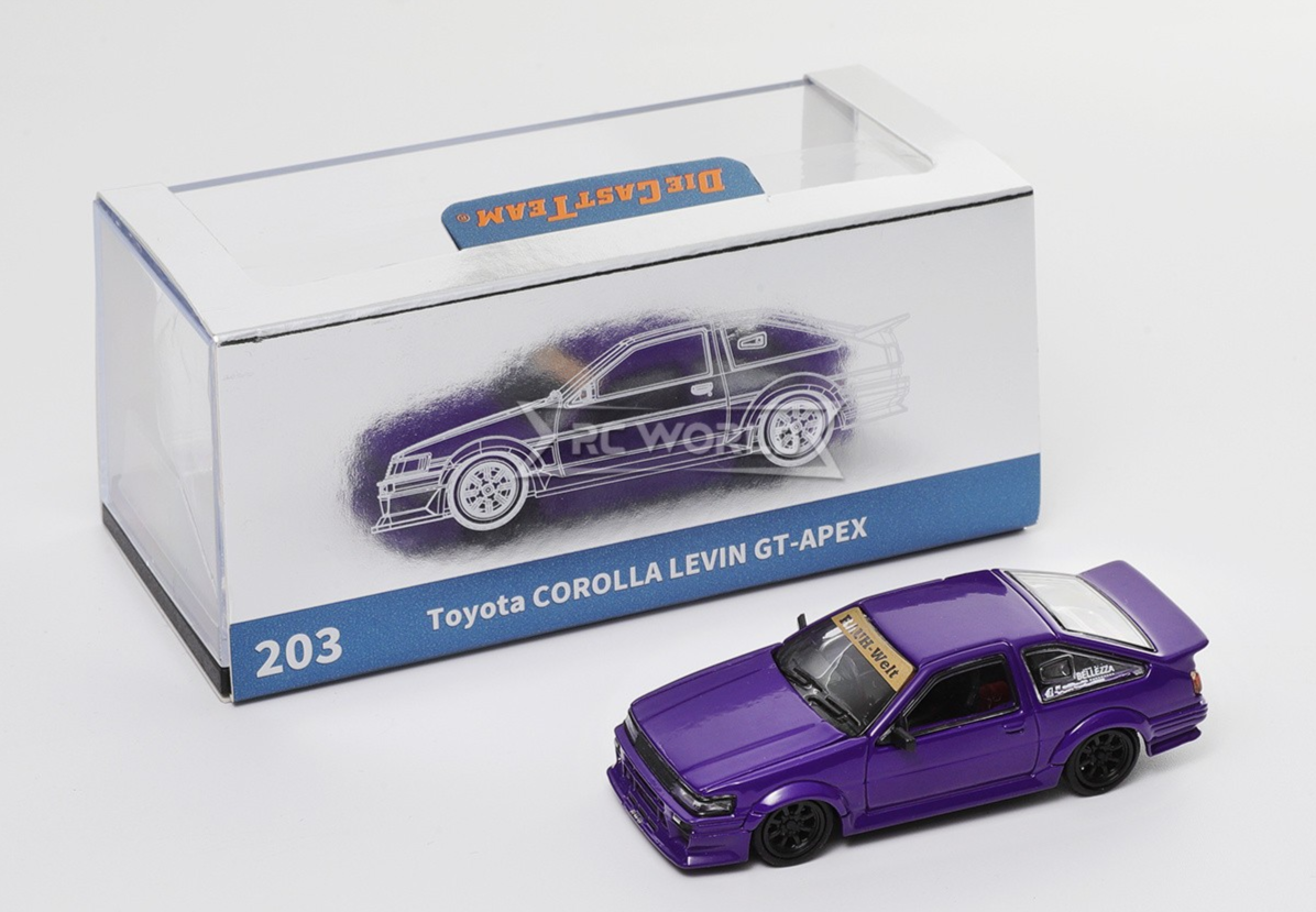 GCD 1/64 TOYOTA COROLLA LEVIN AE86 GT-APEX (RHD) Die Cast Car -RED-