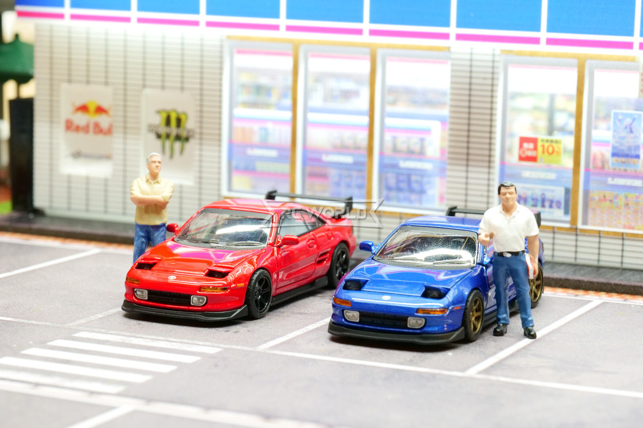 1/64 Die Cast TOYOTA MR2 TURBO sw20 w/ Pop Up Lights Model Car