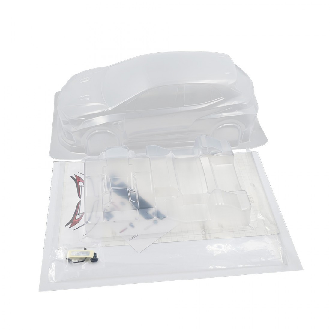 Reve D 1/10 RC Car BODY TOYOTA COROLLA GR Cusco Body -CLEAR- #DB-GRCC