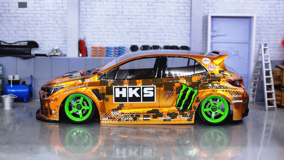 Reve D 1/10 RC Car BODY TOYOTA COROLLA GR Cusco Body -CLEAR- #DB-GRCC