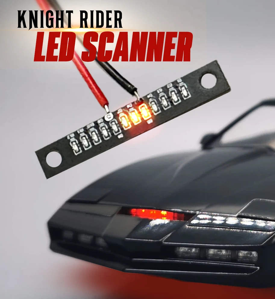 RC 1/10 BODY Shell K.I.T.T KNIGHT RIDER Trans Am W/ Red Scanner