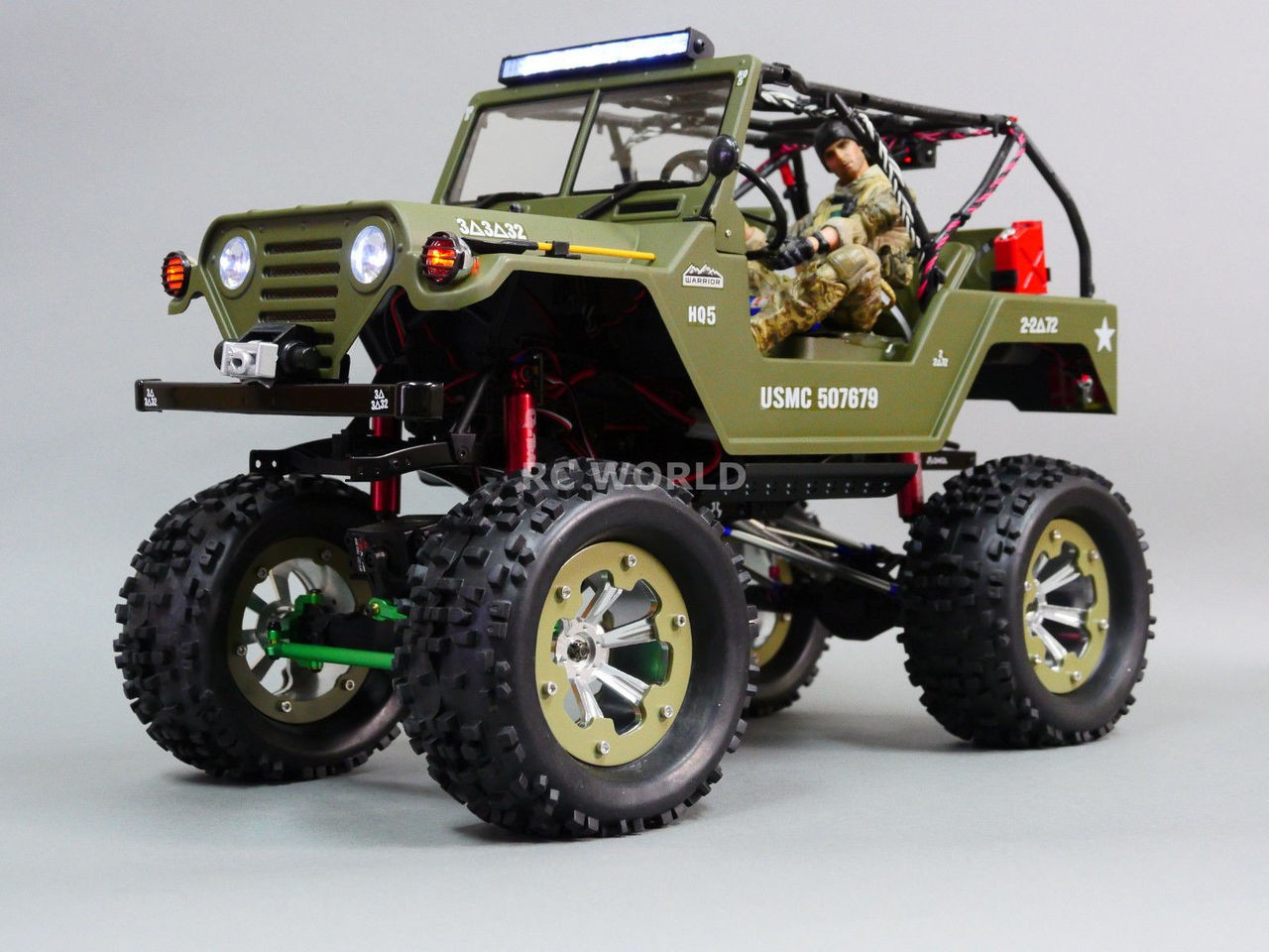 RC 1/10 Truck Body WARRIOR JEEP Shell 313MM -SILVER- #48443