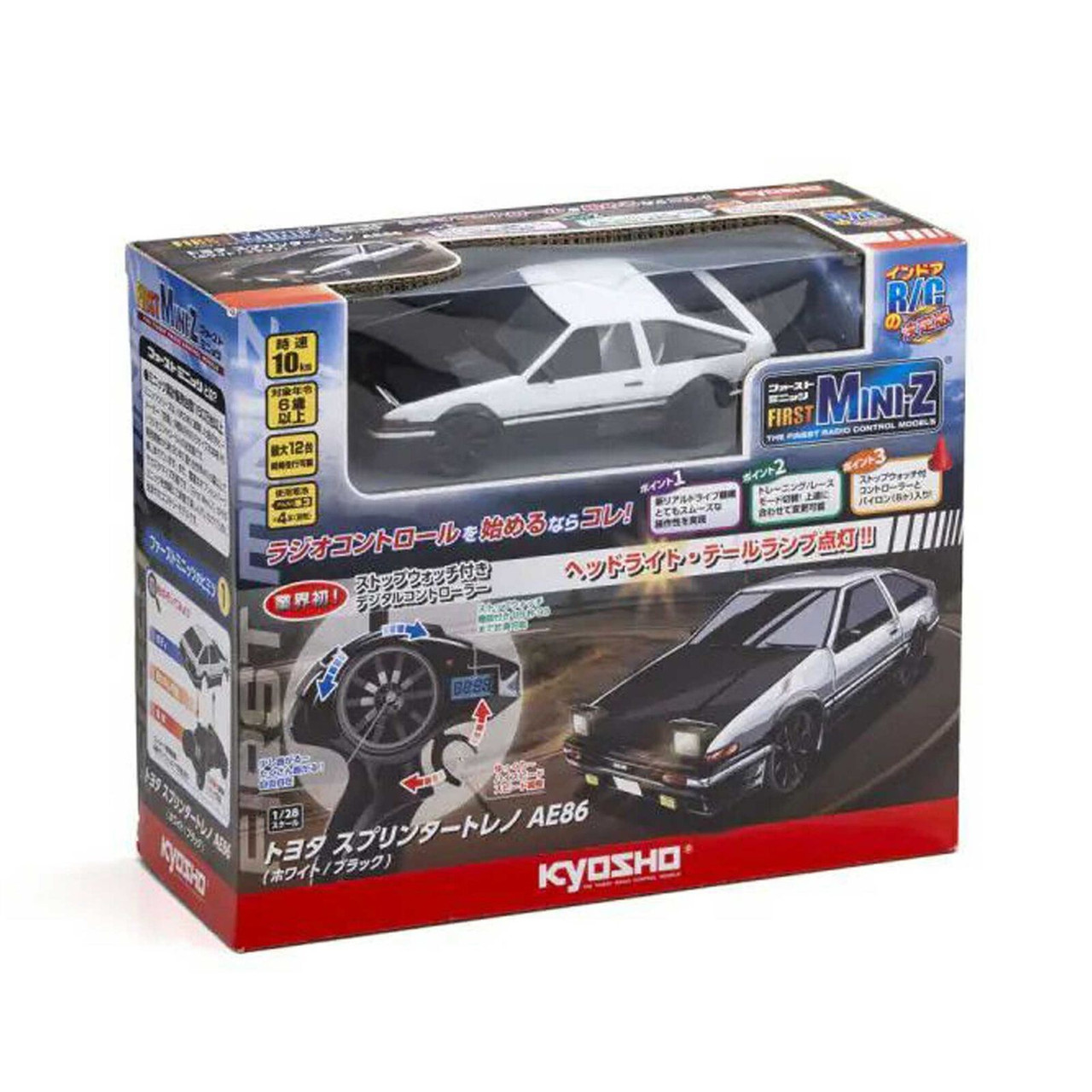 BANDAI TOYOTA SPRINTER TRUENO ラジコン TOYOTA SPRINTER TRUENO AE86 Full Function Radio Control CAR WHITE