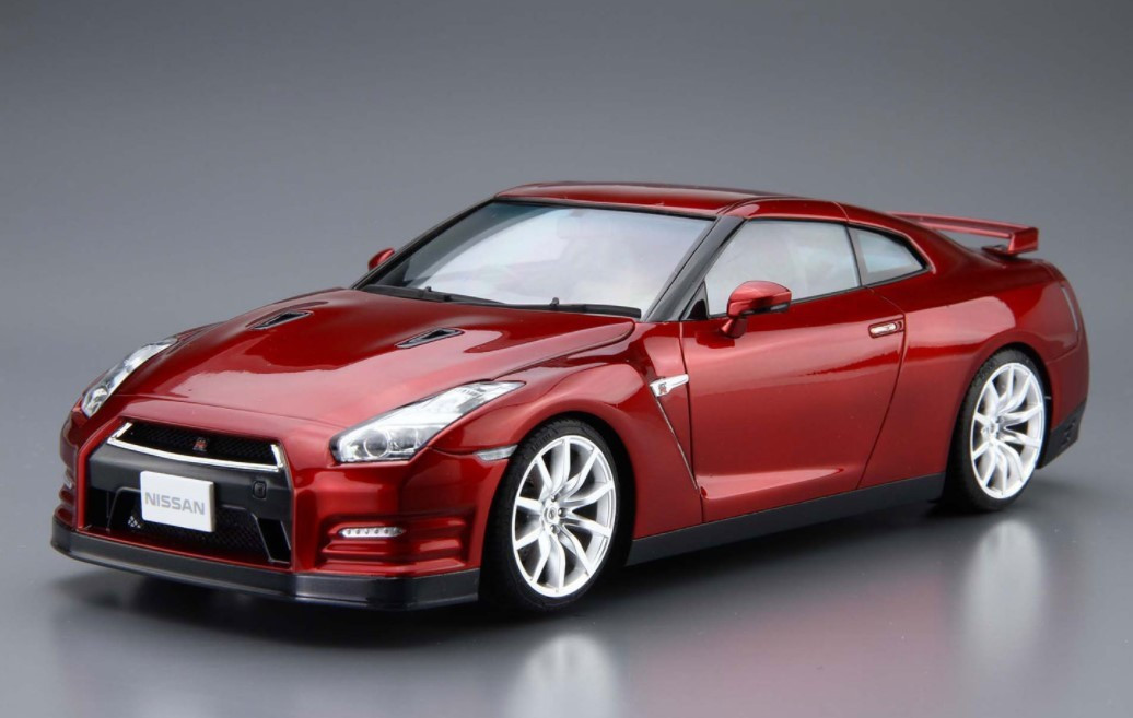 自動車 AOSHIMA 1/24 NISSAN GT-R 2014 Aoshima 1/24 Nissan R35 GT-R PURE EDITION 2014 Plastic Model Kit
