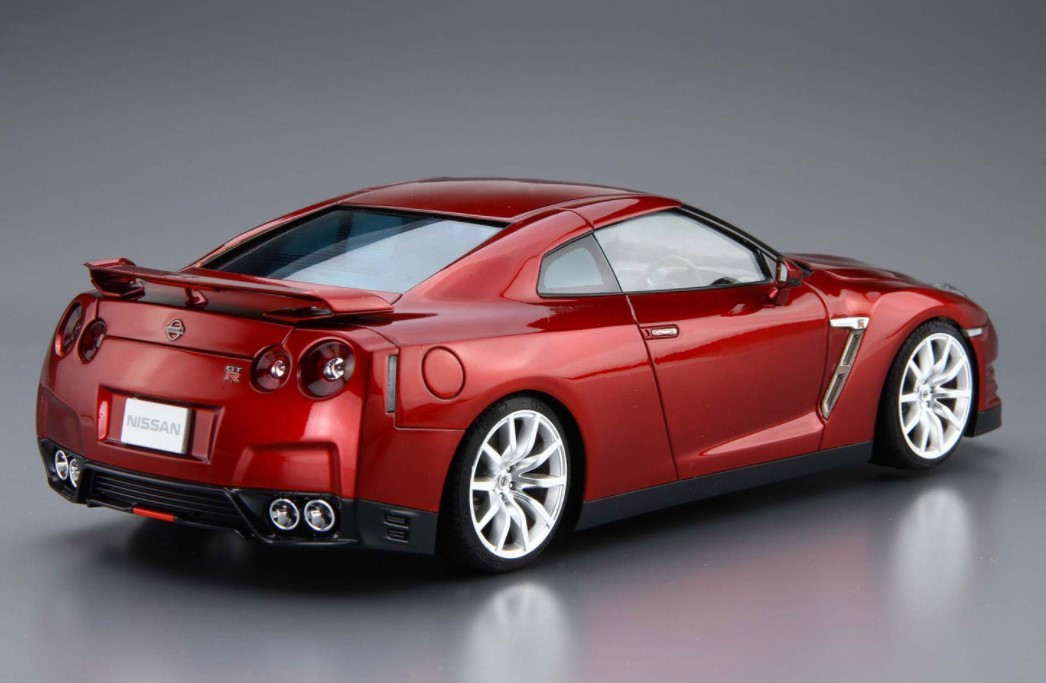 自動車 AOSHIMA 1/24 NISSAN GT-R 2014 Aoshima 1/24 Nissan R35 GT-R PURE EDITION 2014 Plastic Model Kit