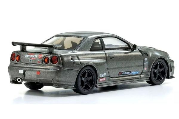 Nissan GT-R ミニカー グレー NISSAN SKYLINE GT-R (NISMO BNR34 CRS Version) ダークメタルグレー