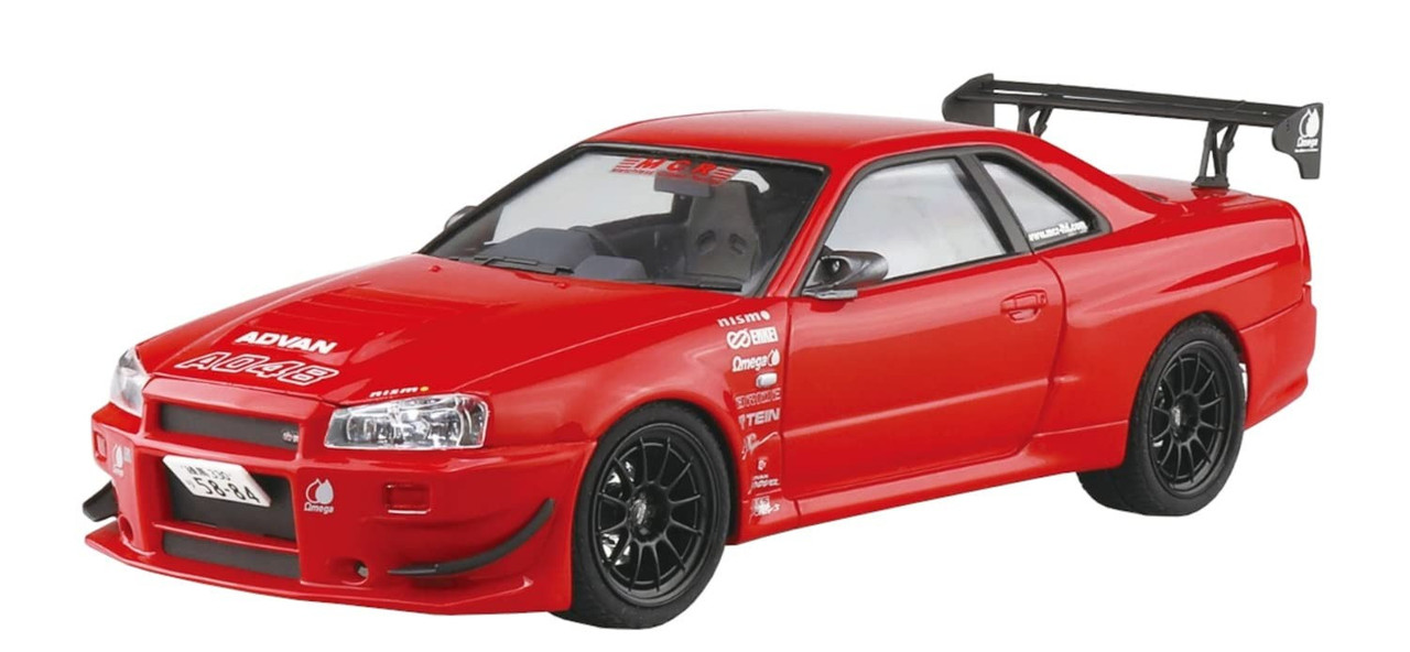 Aoshima 1/24 Nissan MCR BNR34 SKYLINE GT-R 2002 Plastic Model Kit