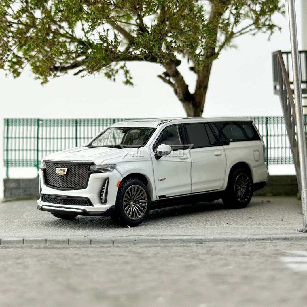 Cadillac Escalade R/C ホワイト GCD 1/64 CADILLAC ESCALADE ESV Die Cast Truck -WHITE-