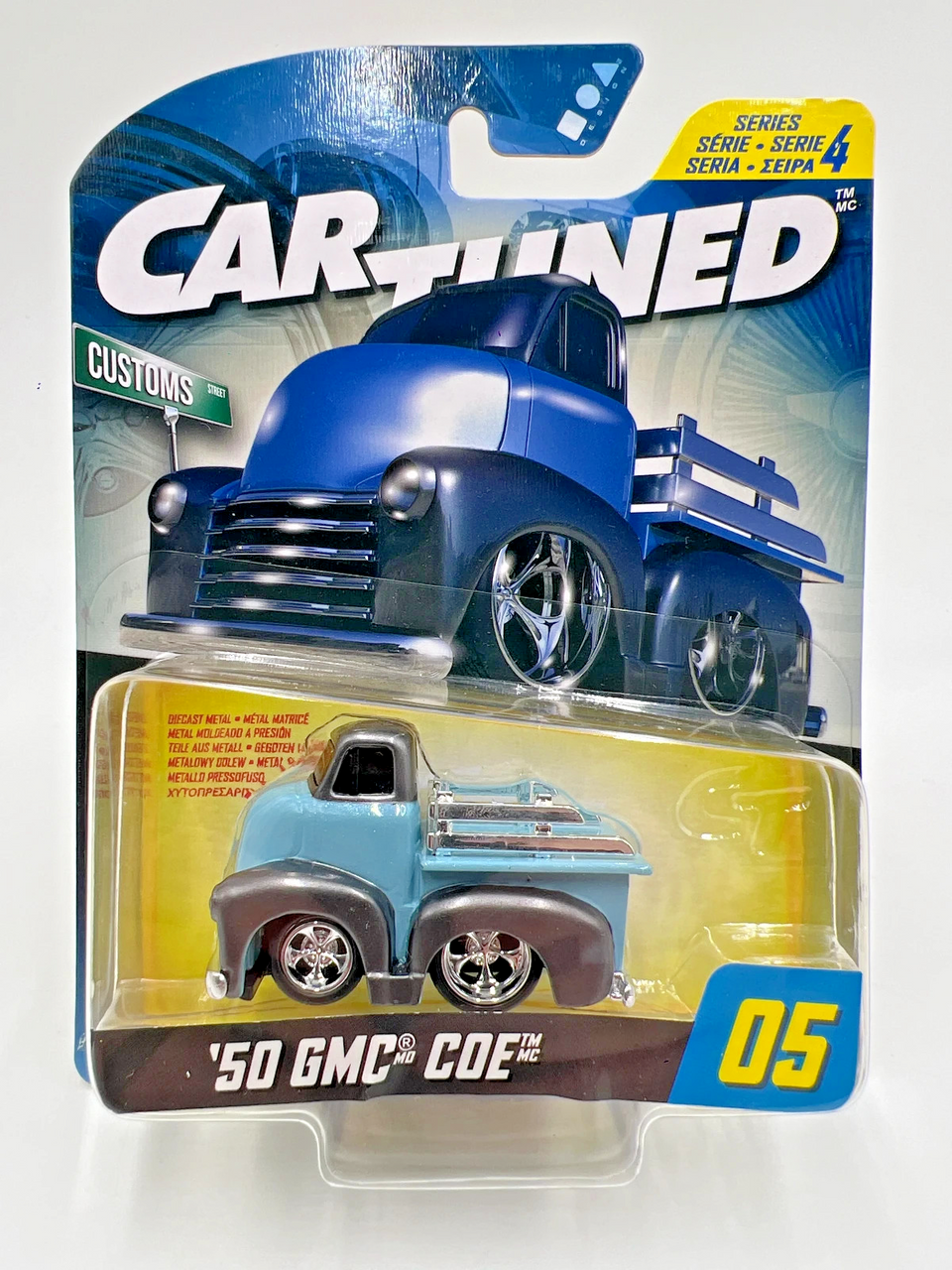 Car Tuned 1/64 1950 GMC COE PICK UP TRUCK Series 4 Diecast Car -BLUE-