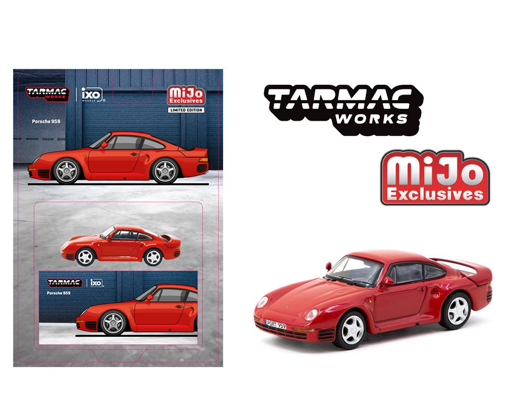Tarmac 1/64 PORSCHE 959 Die Cast Model Car -RED-