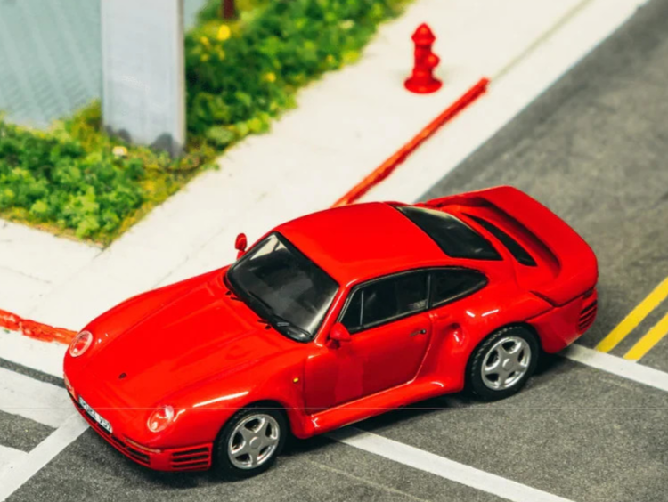 Tarmac 1/64 PORSCHE 959 Die Cast Model Car -RED-