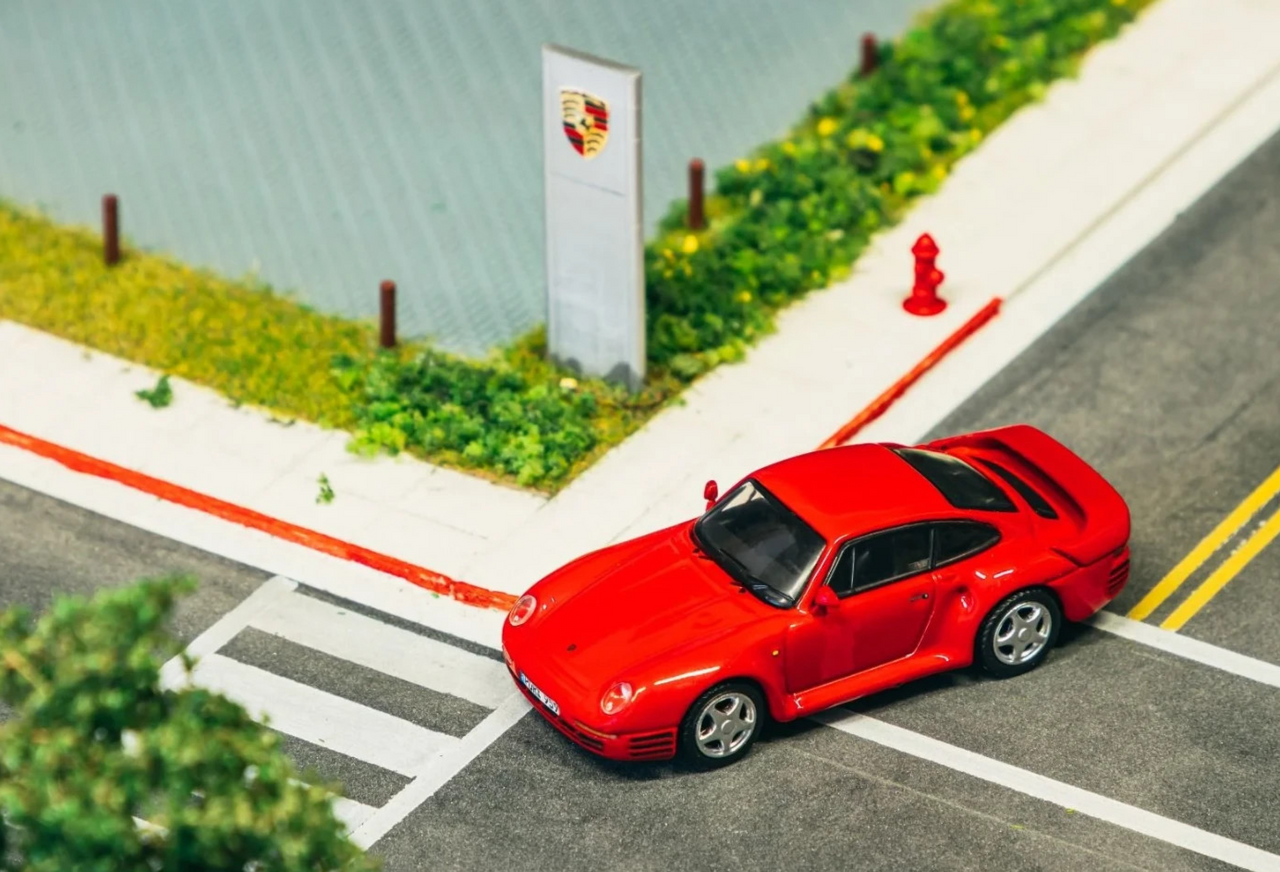 Tarmac 1/64 PORSCHE 959 Die Cast Model Car -RED-