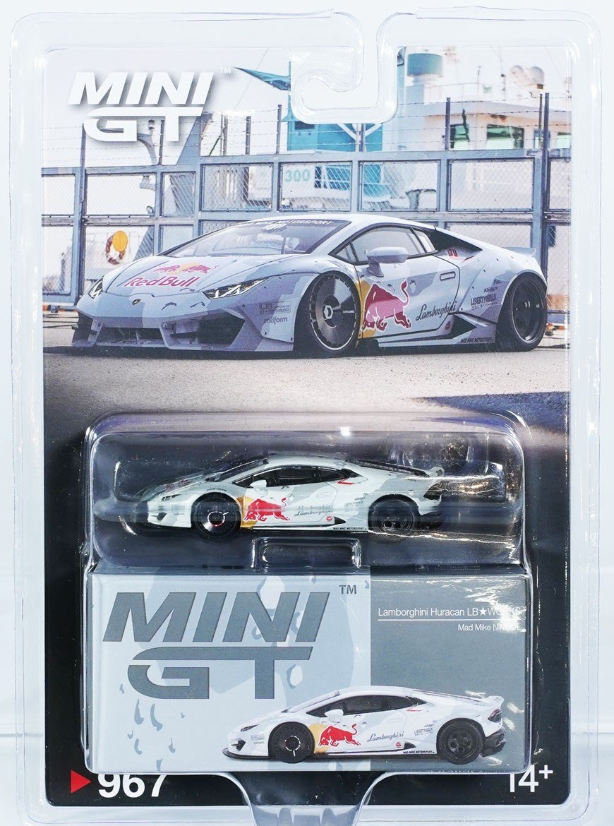 Mini GT 1/64 LAMBORGHINI HURACAN LB Works RED BULL Mad Mike Die