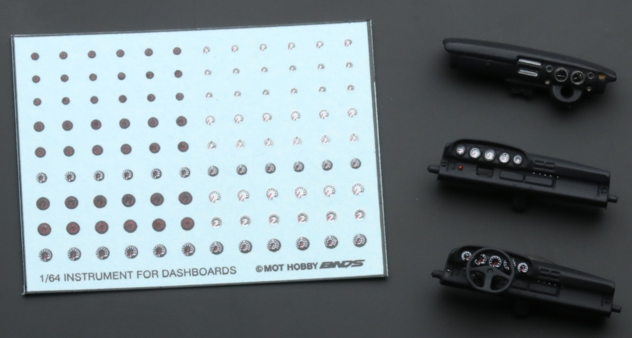 1/64 Scale INSTRUMENT DASHBOARDS DECALS For Diecast Models #BD64137