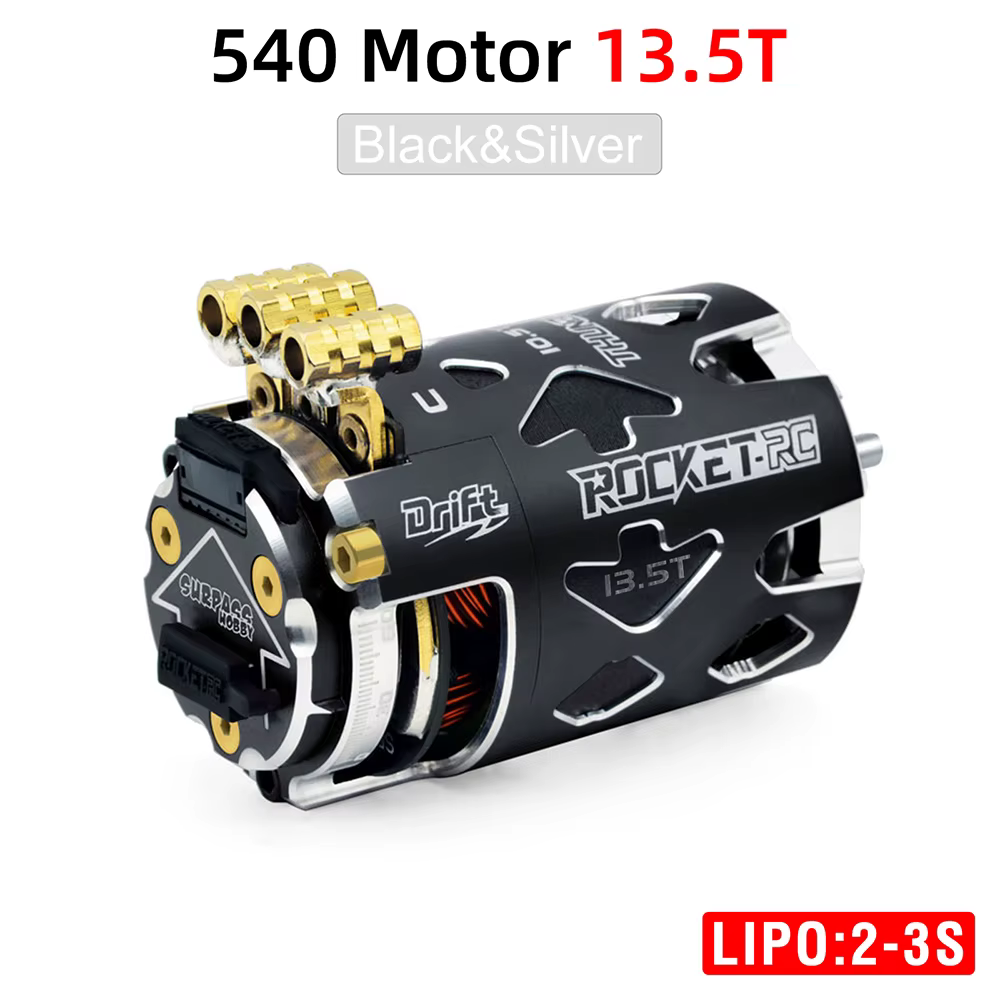 Rocket RC Brushless 540 DRIFT MOTOR Sensored 13.5T -BLACK-