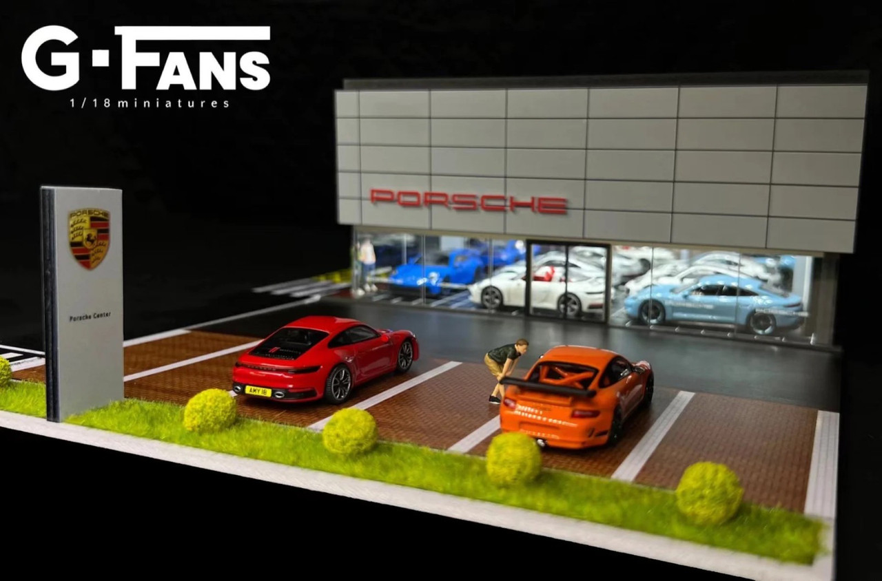 G Fans 1/64 Diorama PORSCHE DEALERSHIP W/ LED #710031