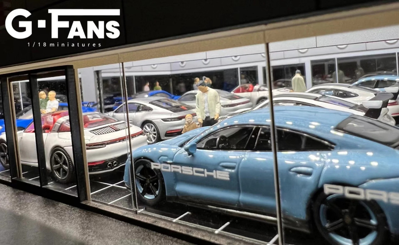 G Fans 1/64 Diorama PORSCHE DEALERSHIP W/ LED #710031