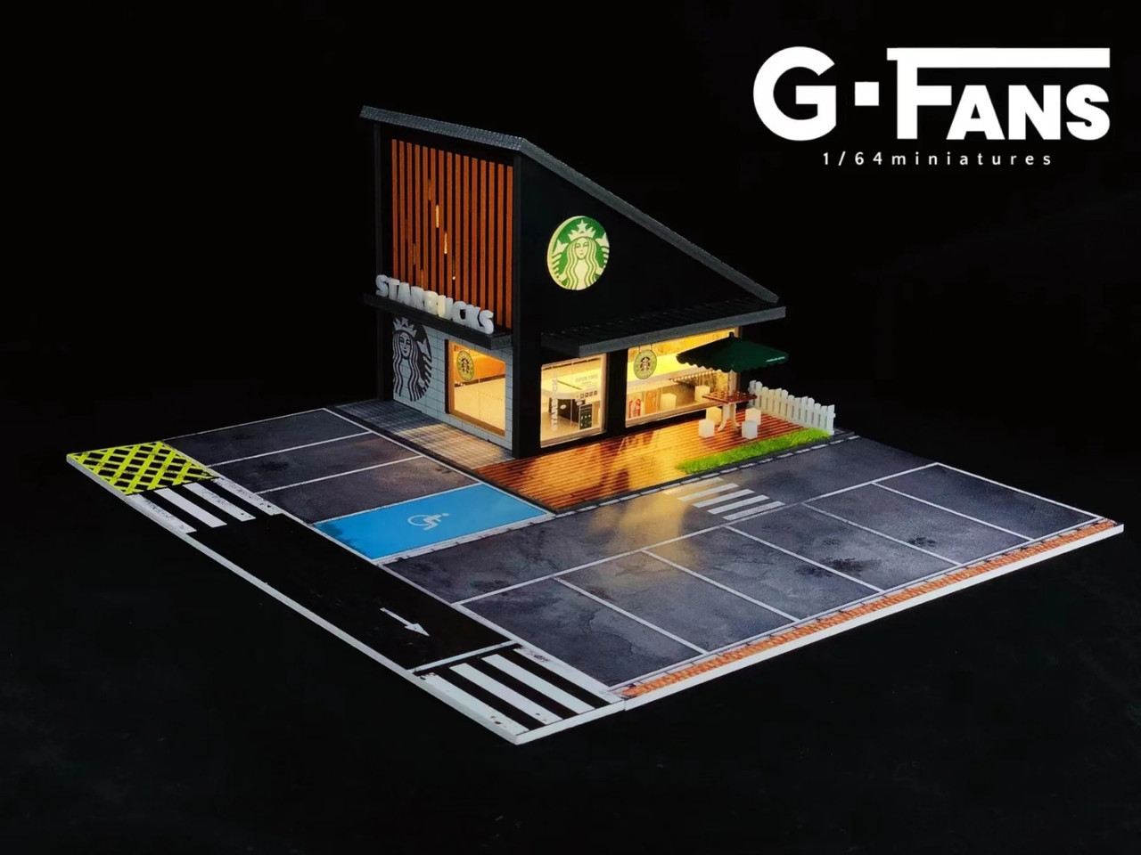 G Fans 1/64 Diorama STARBUCKS COFFEE W/ LED #710025