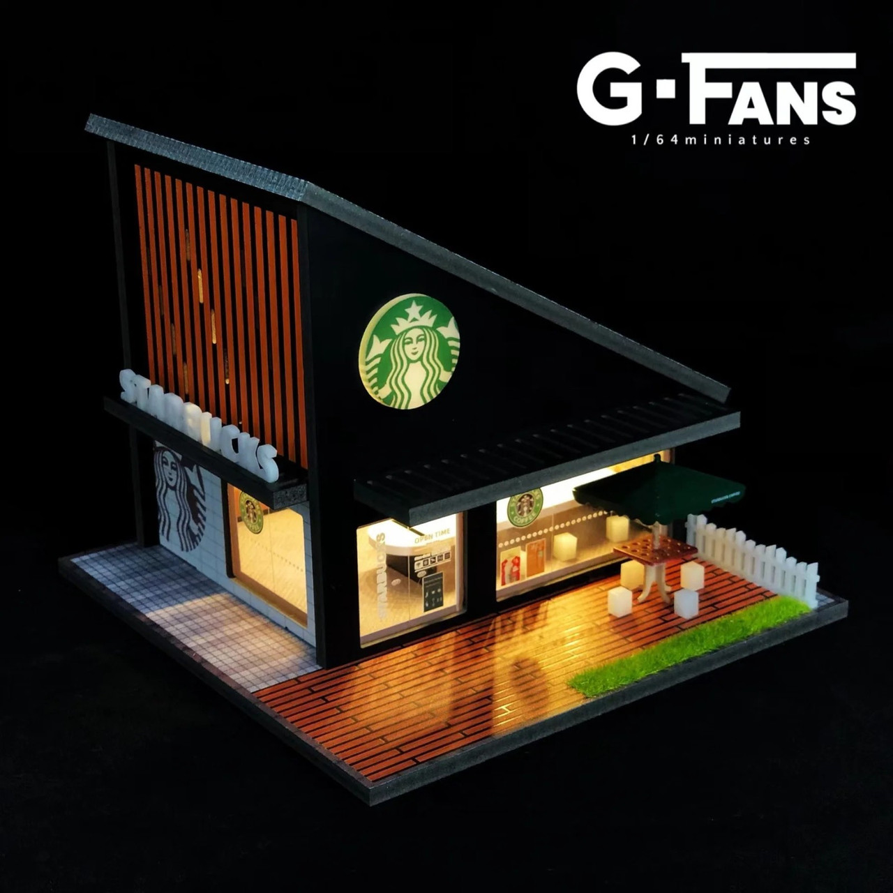 G Fans 1/64 Diorama STARBUCKS COFFEE W/ LED #710025