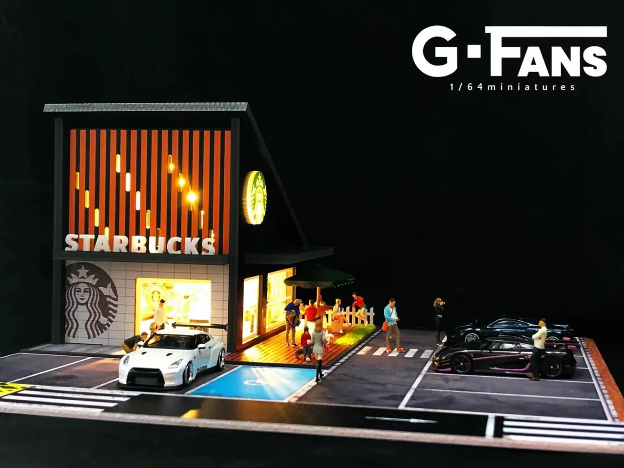 G Fans 1/64 Diorama STARBUCKS COFFEE W/ LED #710025