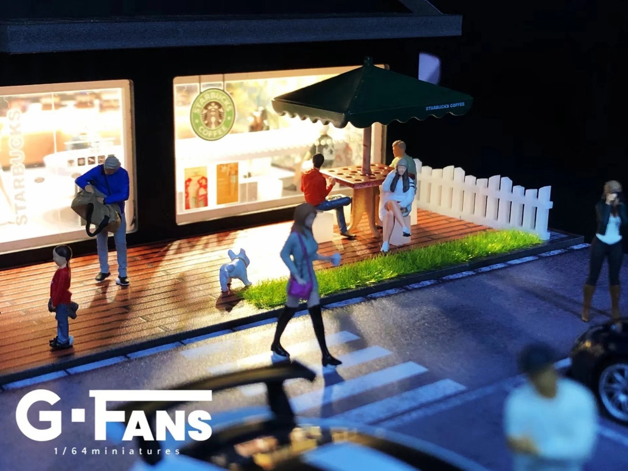G Fans 1/64 Diorama STARBUCKS COFFEE W/ LED #710025