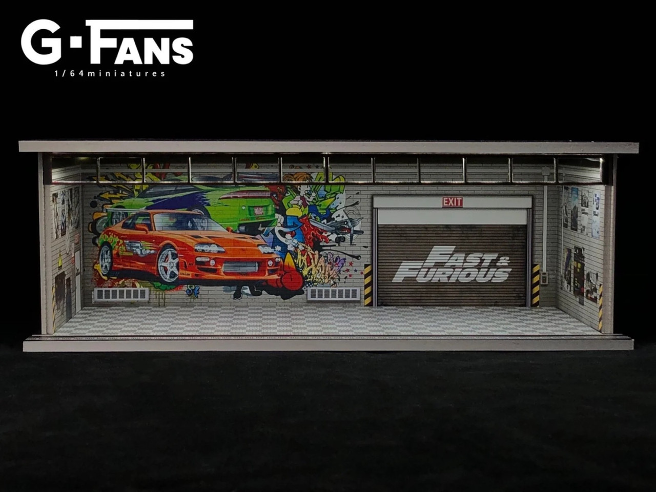 G Fans 1/64 Diorama FAST & FURIOUS GARAGE W/ LED #710016