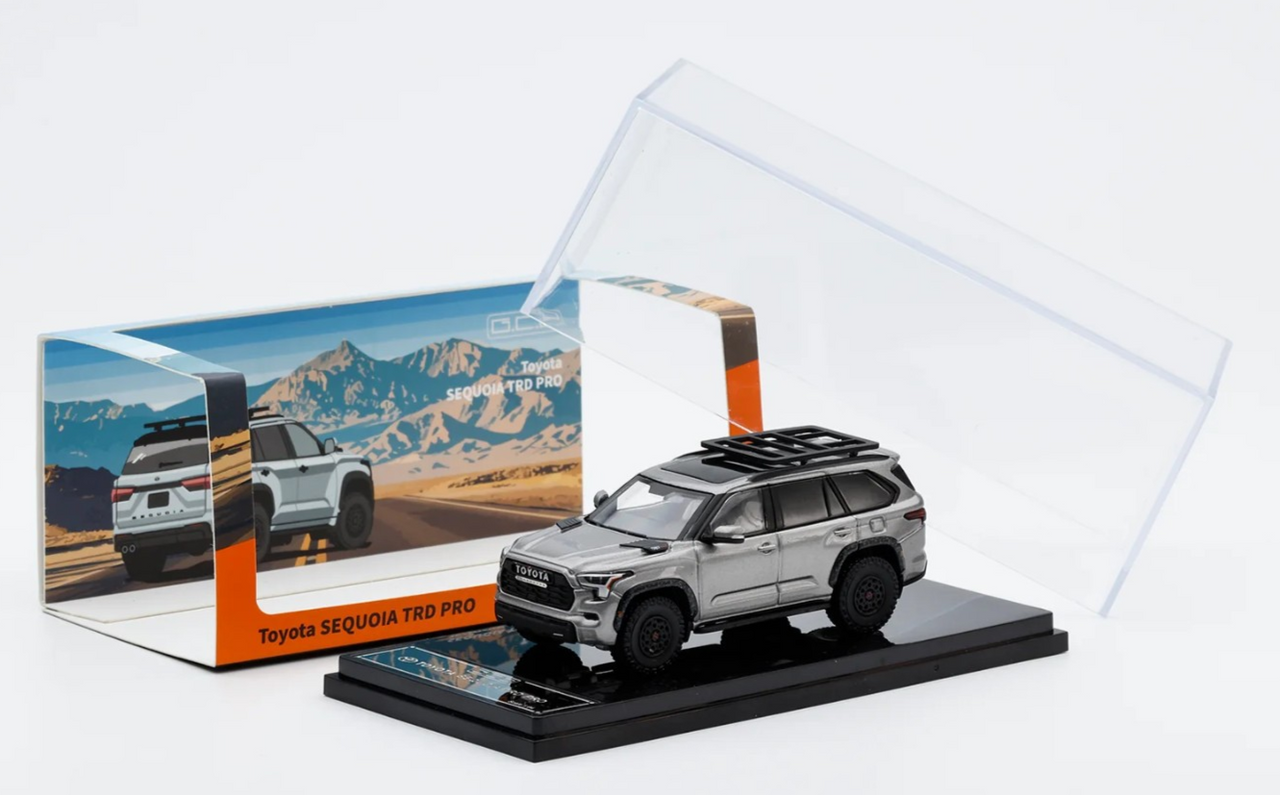 GCD 1/64 TOYOTA SEQUOIA TRD PRO LHD Die Cast Truck -SILVER-