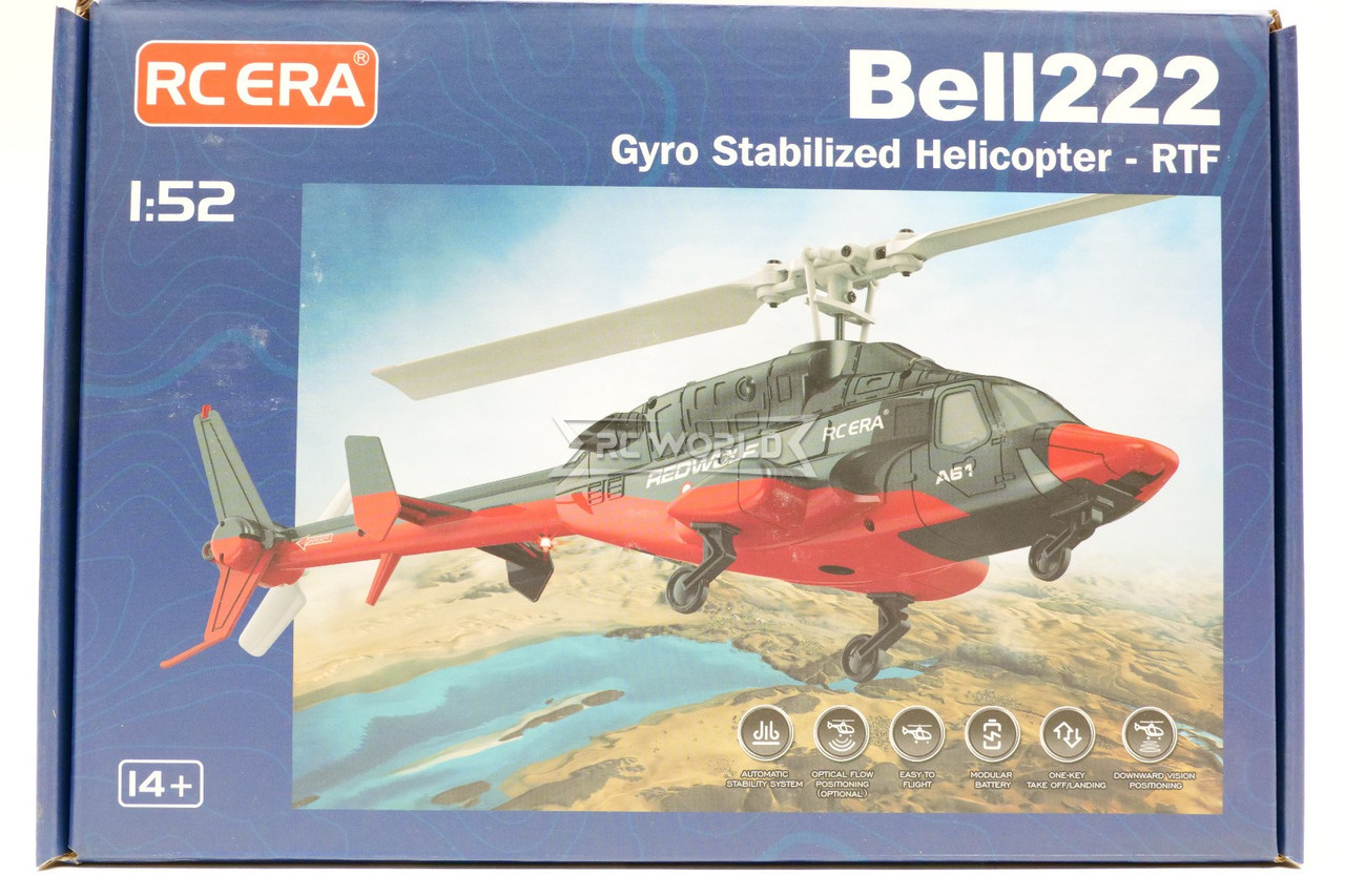 RC 1/53 HELICOPTER Bell 222 AIRWOLF W/ Gyro W/ Optical Flow 2.4ghz