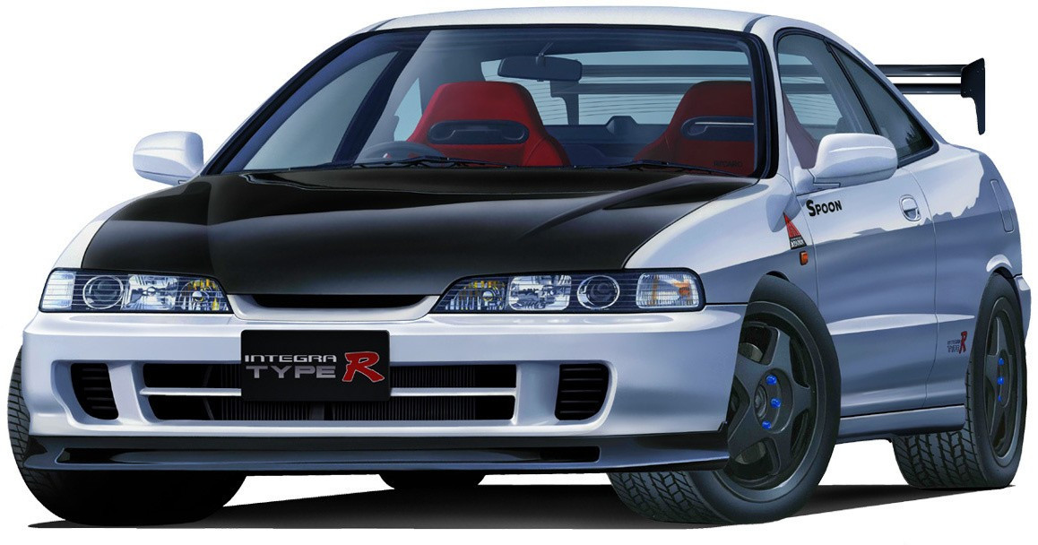 Fujimi 1/24 Spoon Integra Type R (DC2) (w/GT W Wing) Plastic Model Kit