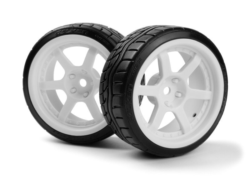 HPI 1/10 HRE C106 6 SPOKE WHEEL 26mm WHITE 6mm OFFSET (2pcs) #112813