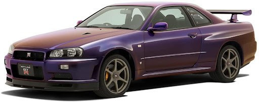 Aoshima 1/32 NISSAN SKYLINE R34 GTR Plastic Model Kit *MIDNIGHT